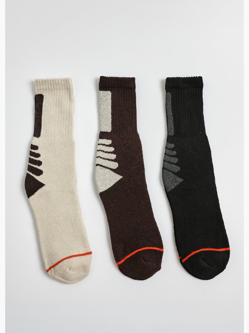 Pack de 3 calcetines cómodos para senderismo - AFIBEL Beige - Kiabi
