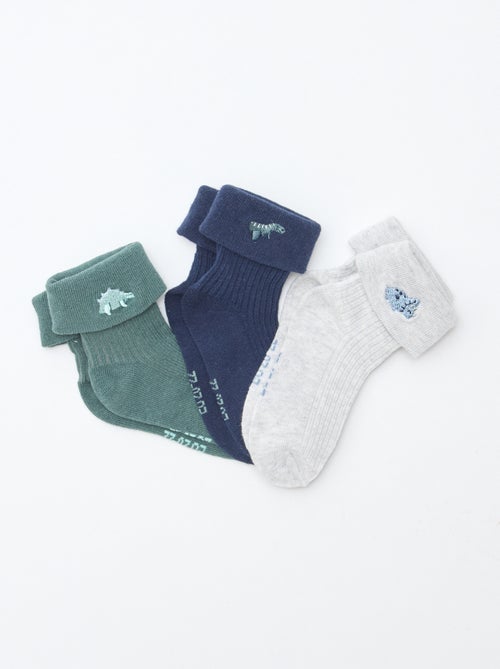Pack de 3 calcetines con detalle bordado - Kiabi