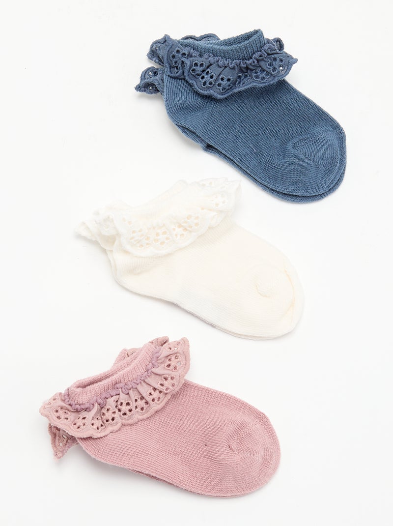 Pack de 3 calcetines de ceremonia Azul - Kiabi