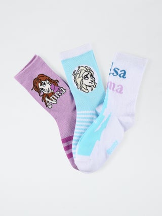 Pack de 3 calcetines de largo medio 'Frozen'