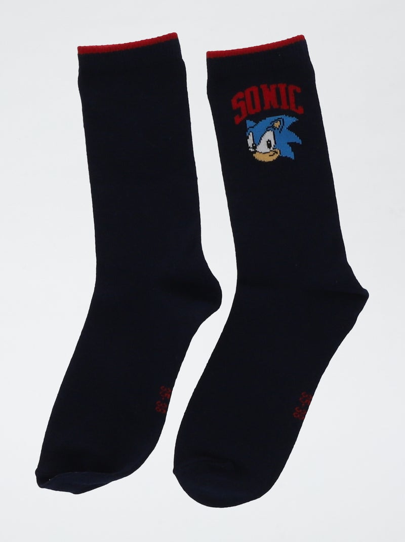 pack de 3 calcetines de media caña 'Sonic' Azul - Kiabi