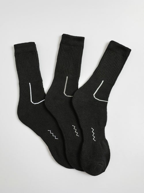Pack de 3 calcetines de rizo bicolor - AFIBEL - Kiabi