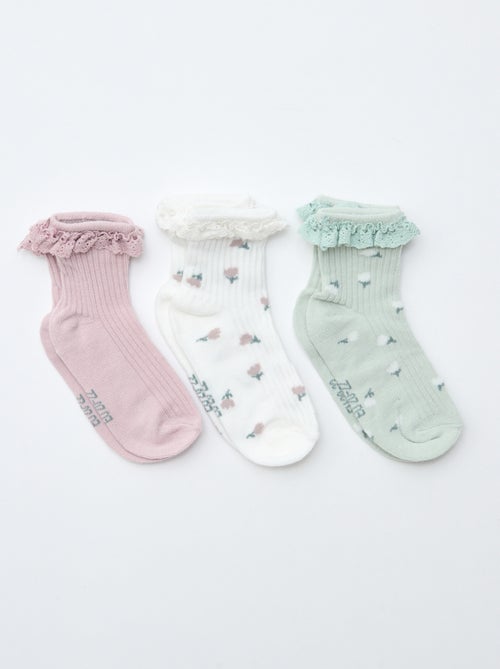 Pack de 3 calcetines estampados - Kiabi