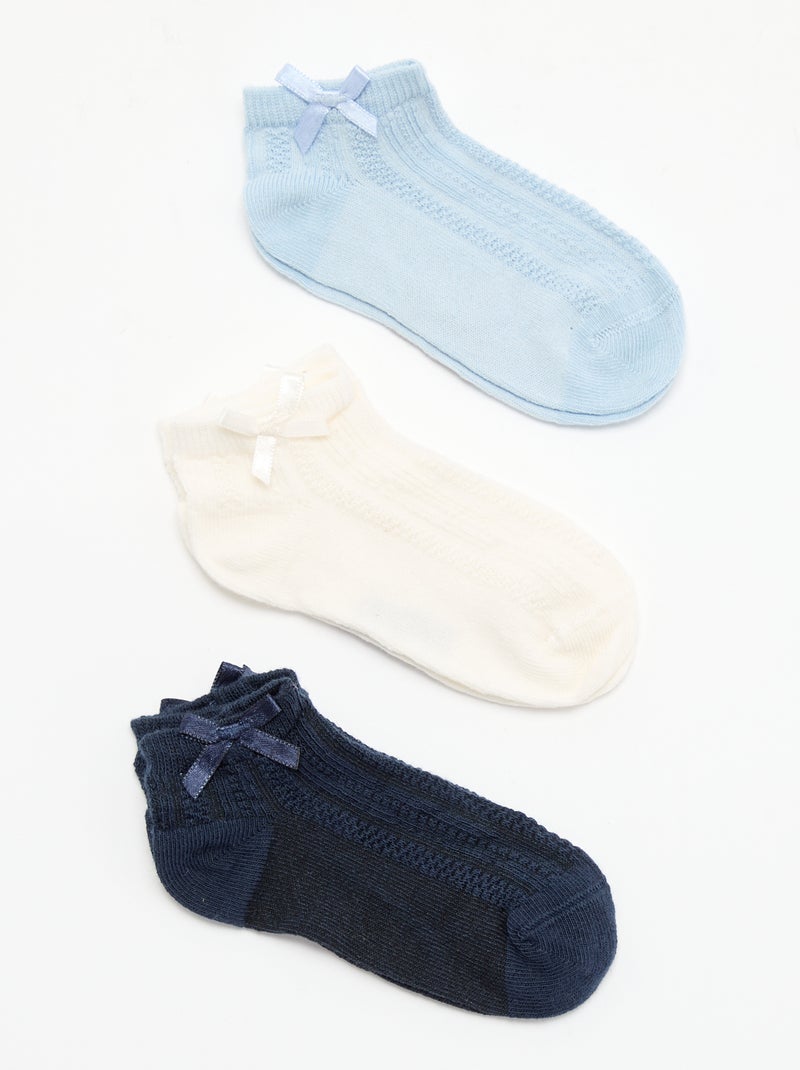 Pack de 3 calcetines fantasía Azul - Kiabi