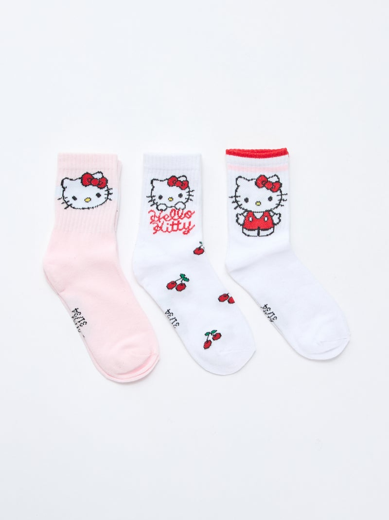 Pack de 3 calcetines 'Hello Kitty' Rojo - Kiabi
