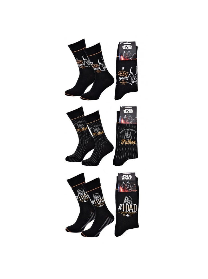 Pack de 3 calcetines hombre LICENCE Negro Multicolor - Kiabi