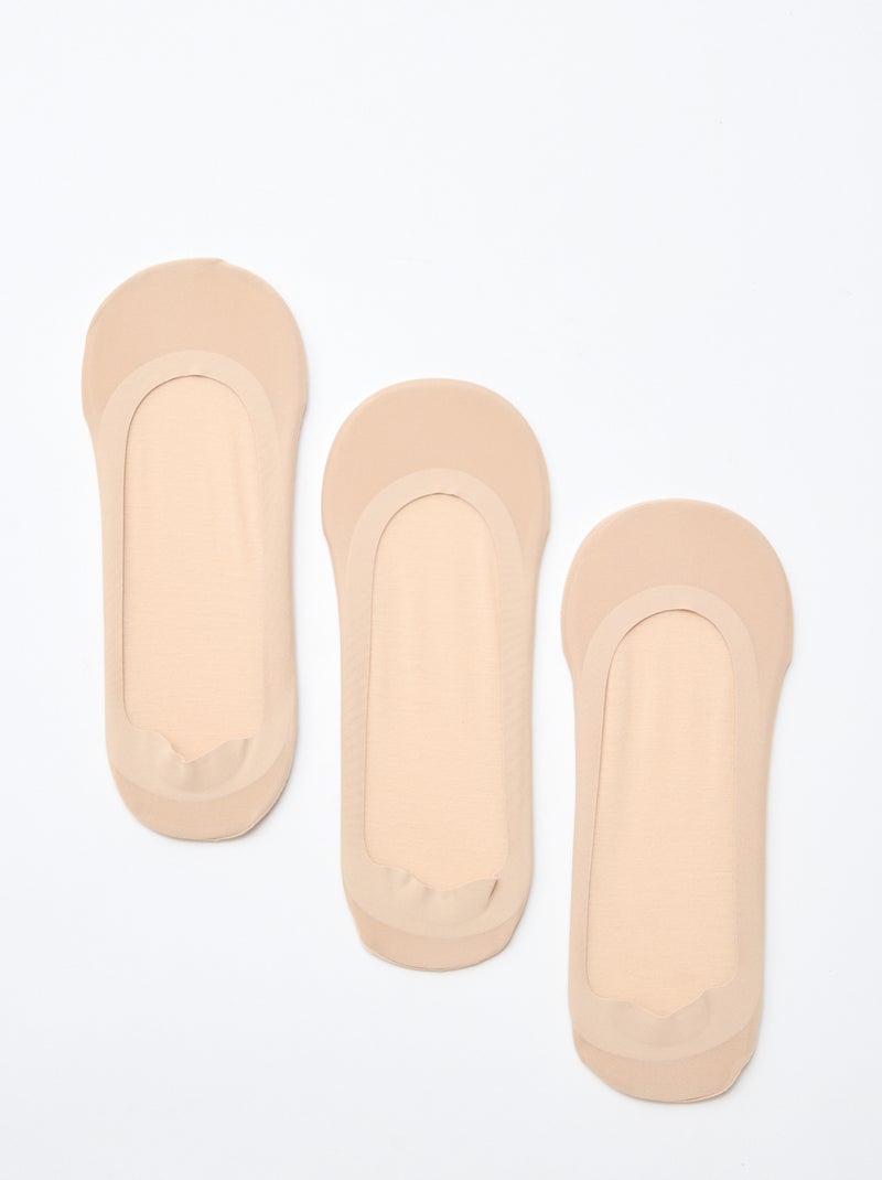 Pack de 3 calcetines invisibles Beige - Kiabi