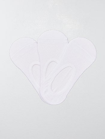 Pack de 3 calcetines invisibles de algodón para mujer