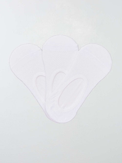 Pack de 3 calcetines invisibles de algodón para mujer - Kiabi