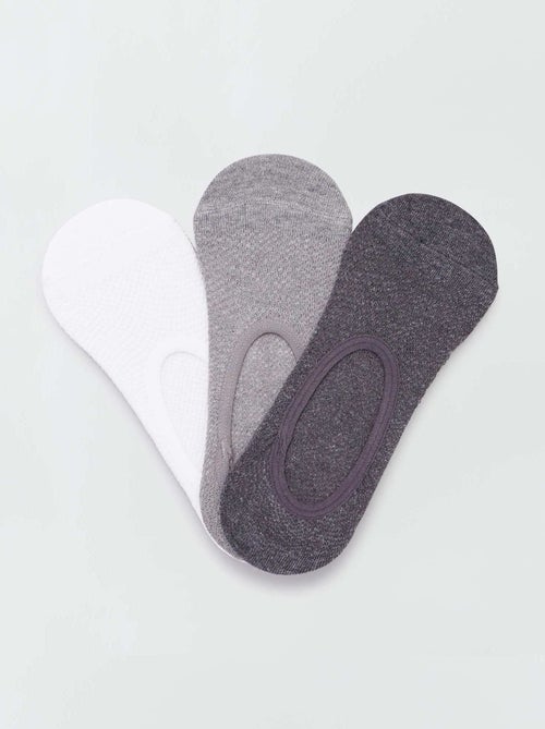 Pack de 3 calcetines invisibles de algodón para mujer - Kiabi