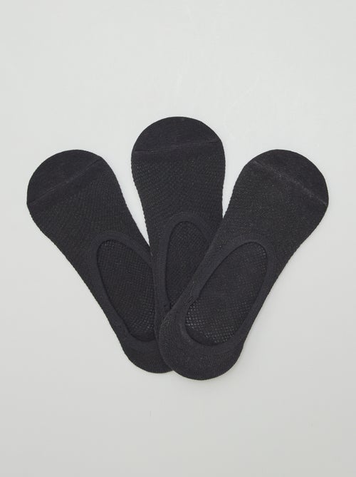 Pack de 3 calcetines invisibles de algodón para mujer - Kiabi