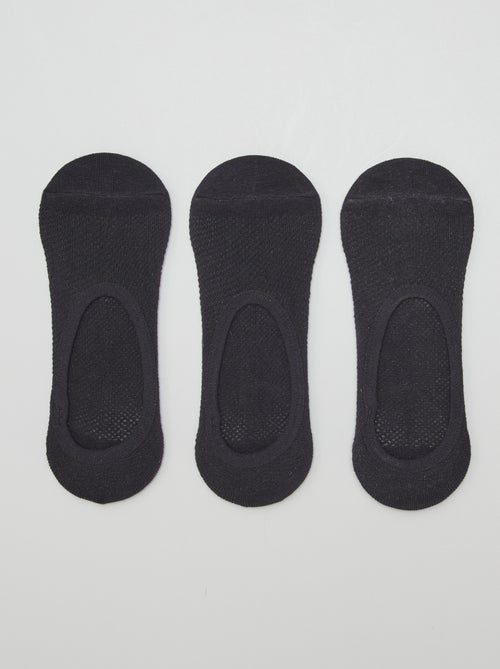 Pack de 3 calcetines invisibles de algodón para mujer - Kiabi