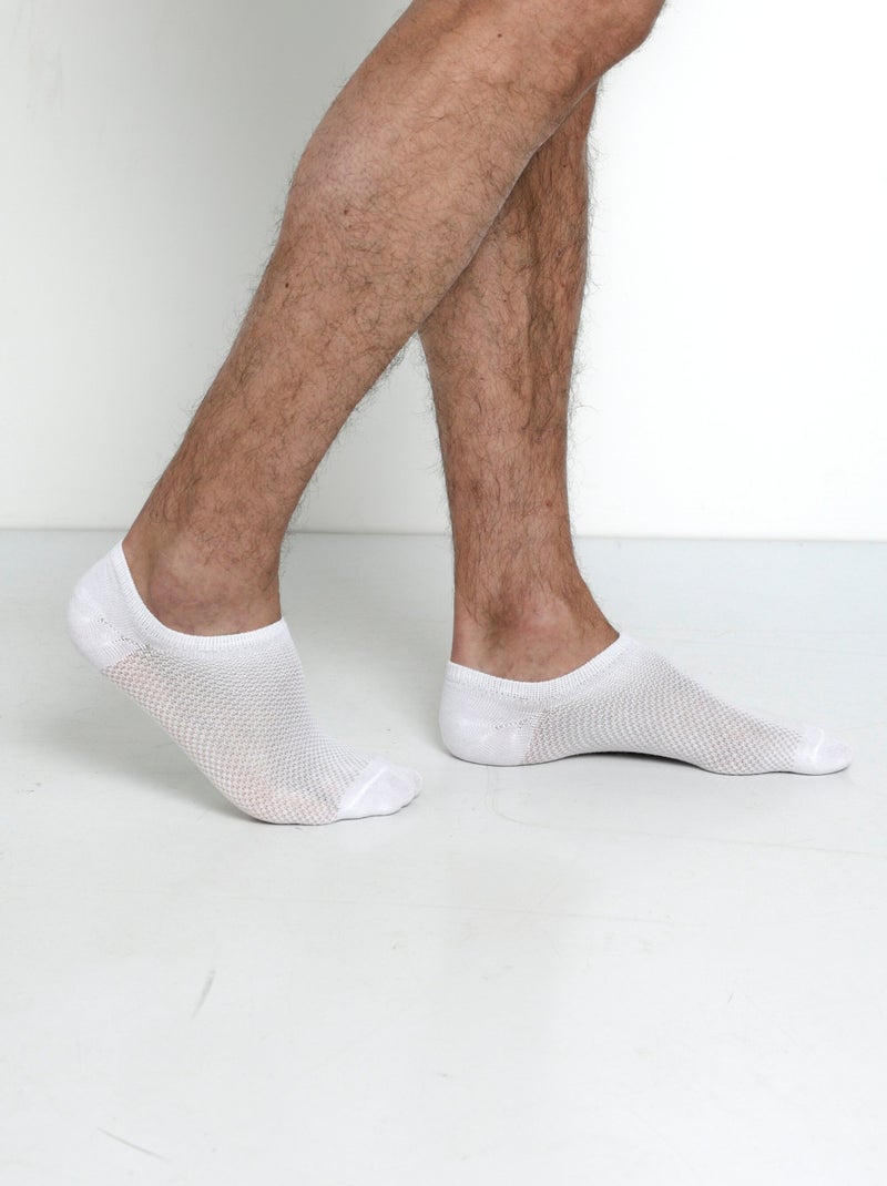 Pack de 3 calcetines invisibles de malla transpirable - AFIBEL Blanco - Kiabi