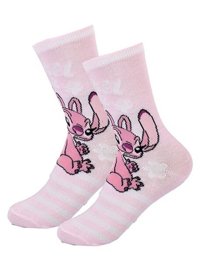 Pack de 3 calcetines niña DISNEY LILO Y STITCH Gris rosa claro - Kiabi