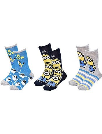 Pack de 3 calcetines niño Licencia MOI, MOCHE ET MECHANT fantasía