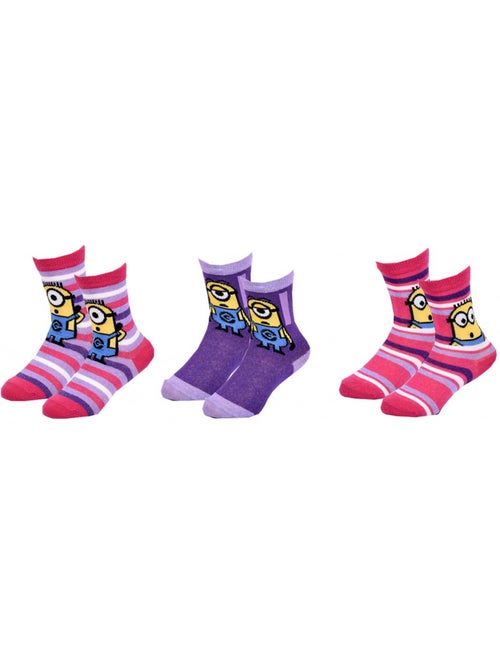Pack de 3 calcetines niño Licencia MOI, MOCHE ET MECHANT fantasía - Kiabi Pack de 3 calcetines niño Licencia MOI, MOCHE ET MECHANT fantasía - Kiabi
