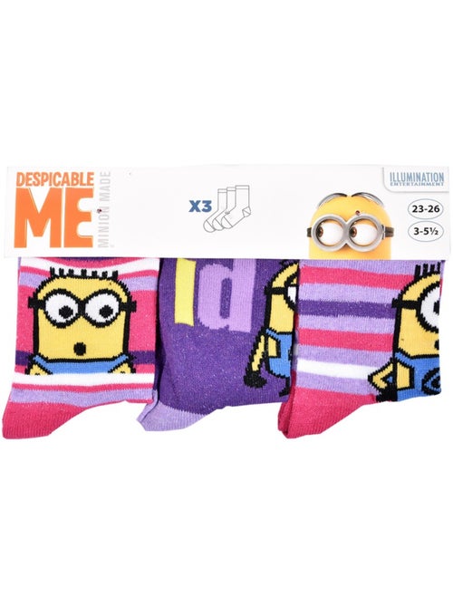 Pack de 3 calcetines niño Licencia MOI, MOCHE ET MECHANT fantasía - Kiabi Pack de 3 calcetines niño Licencia MOI, MOCHE ET MECHANT fantasía - Kiabi