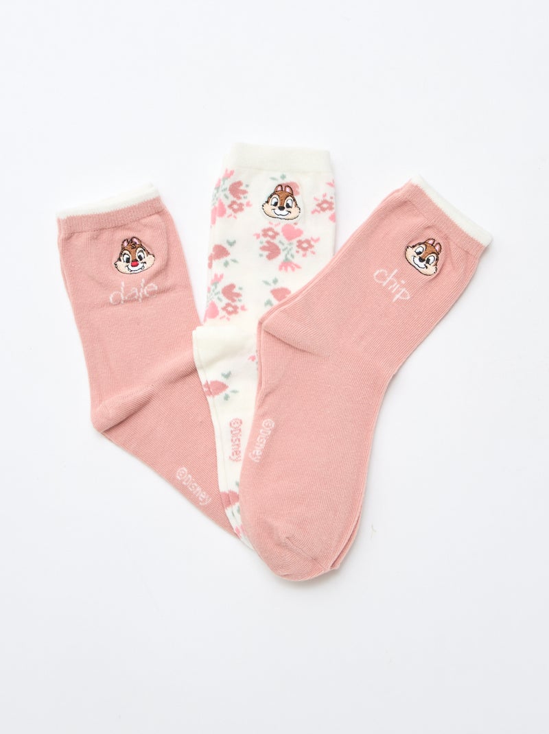 pack de 3 calcetines originales 'Tic&Tac' Rosa - Kiabi