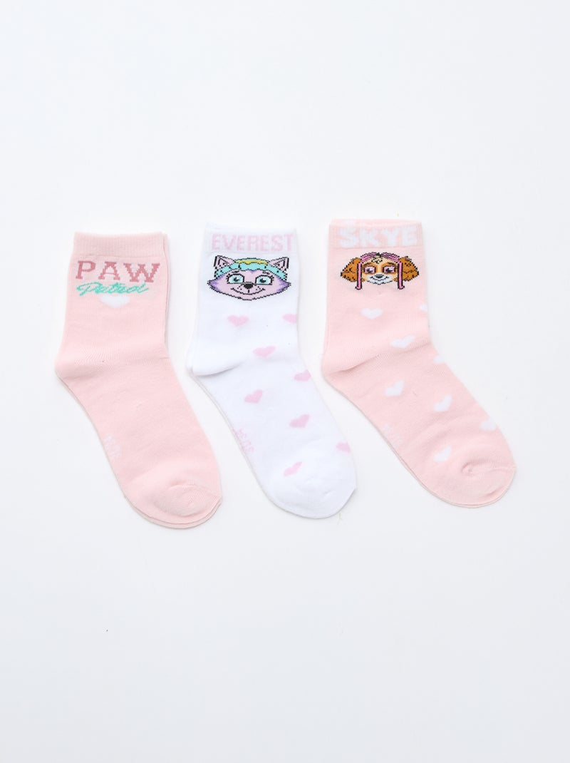 Pack de 3 calcetines 'Patrulla Canina' Rosa - Kiabi