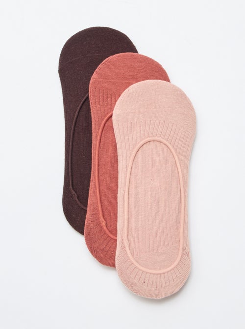 Pack de 3 calcetines protectores de pie lisos - Kiabi