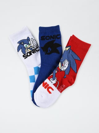 Pack de 3 calcetines 'Sonic'