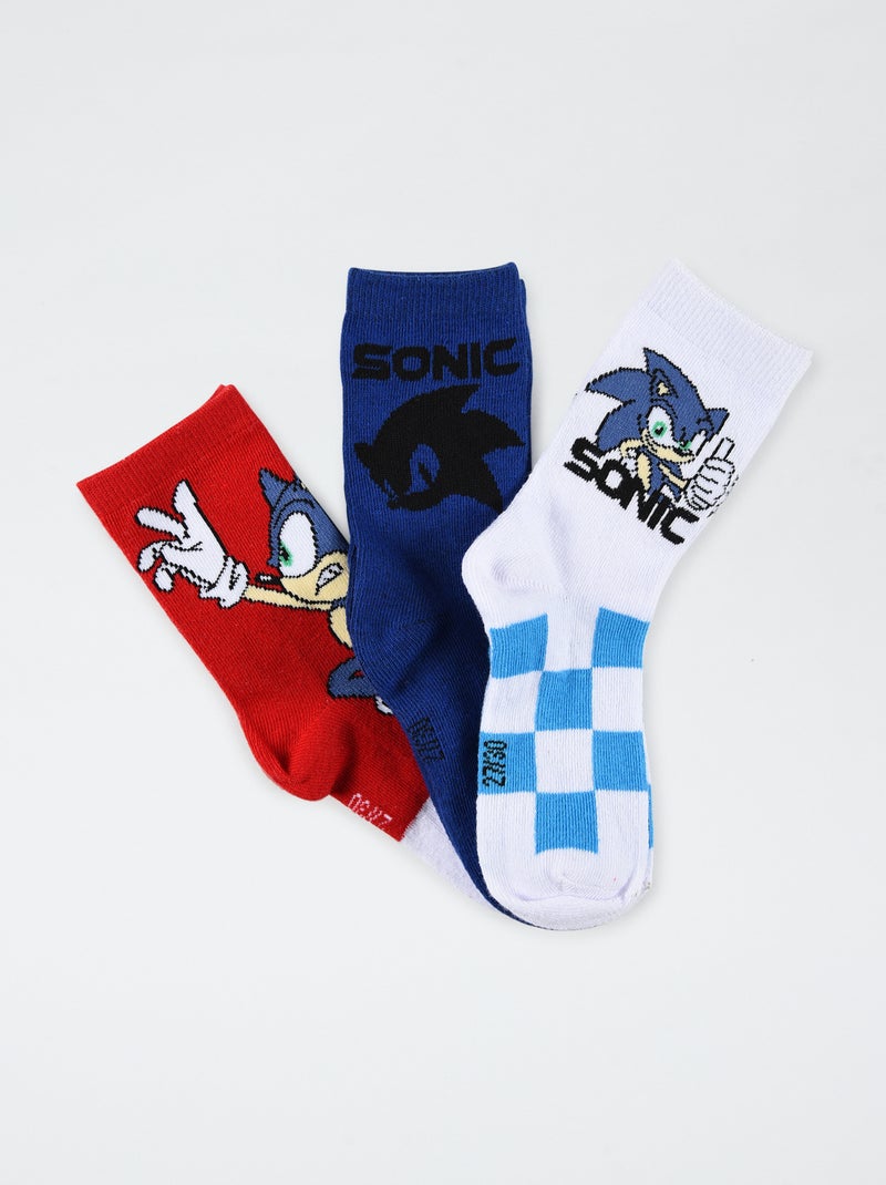 Pack de 3 calcetines 'Sonic' AZUL - Kiabi