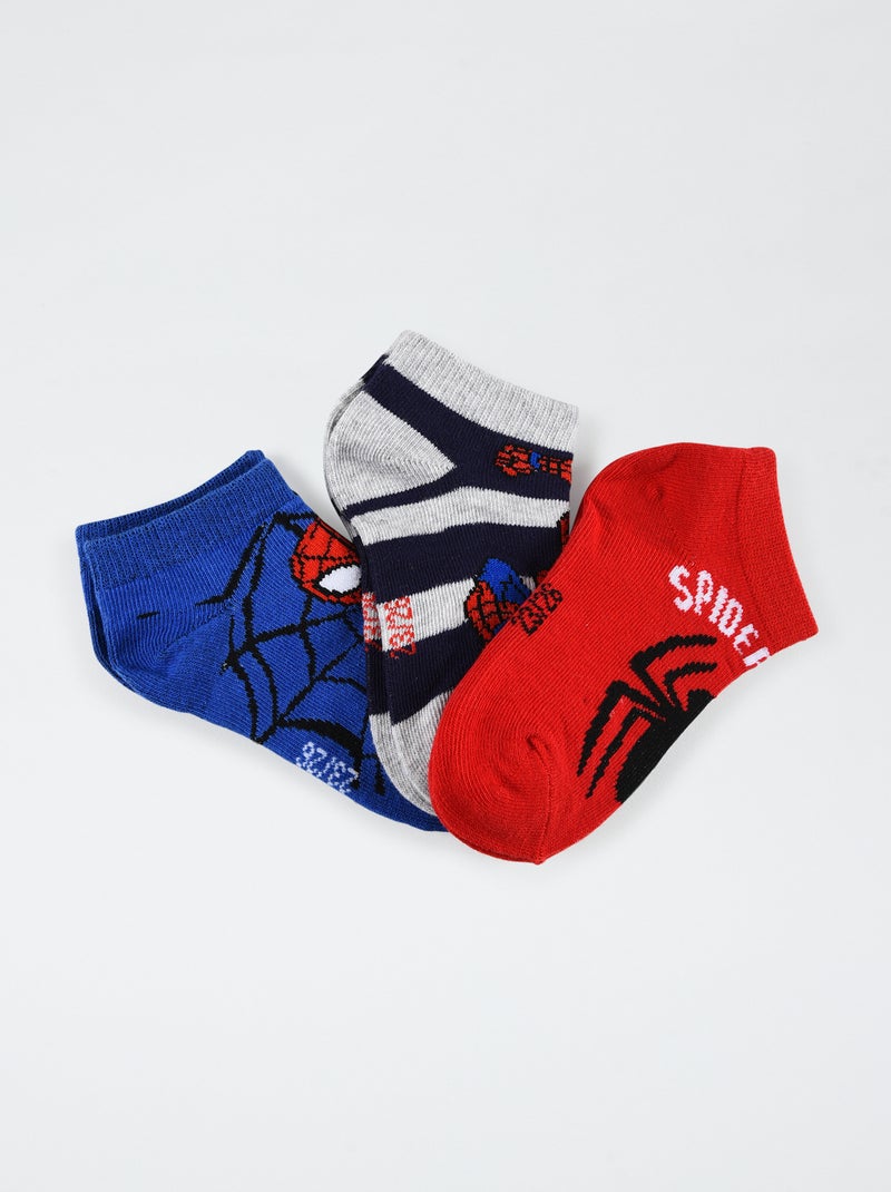 Pack de 3 calcetines 'Spider-man' Azul - Kiabi