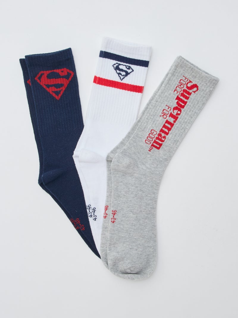 Pack de 3 calcetines 'Superman' Azul - Kiabi