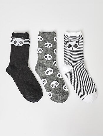 Pack de 3 calcetines, temática panda - AFIBEL