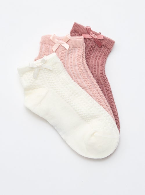 Pack de 3 calcetines tobilleros con volantes - Kiabi