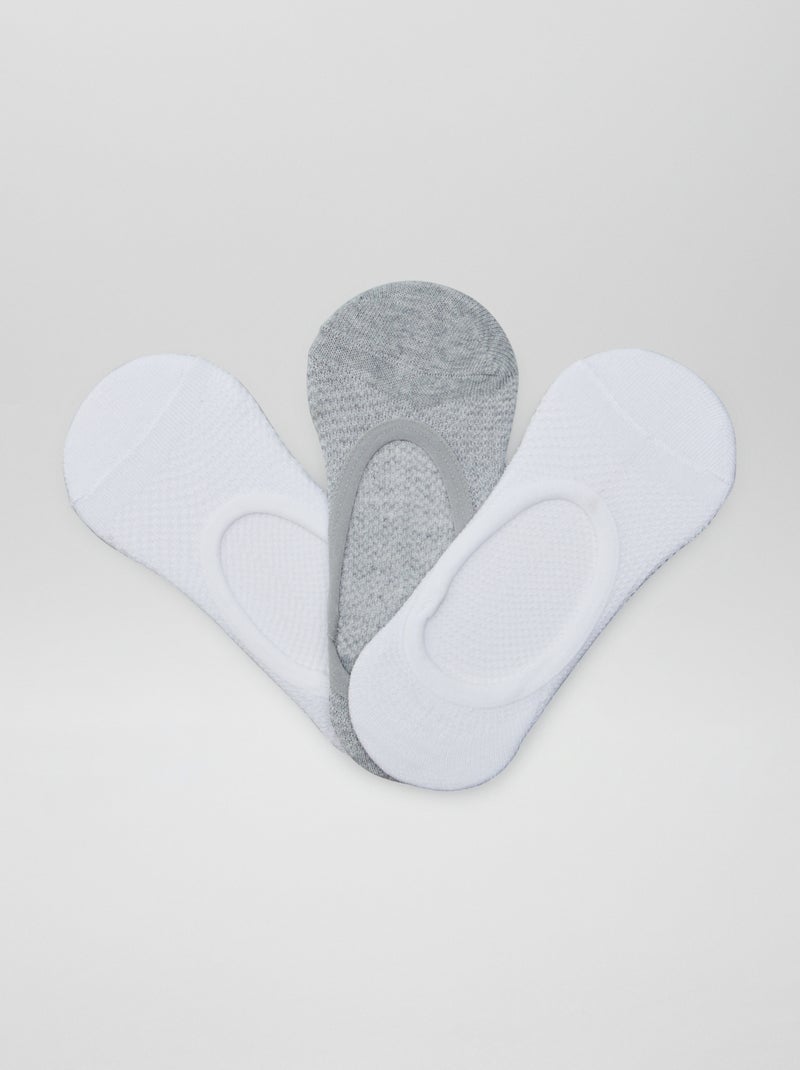 Pack de 3 calcetines tobilleros GRIS - Kiabi