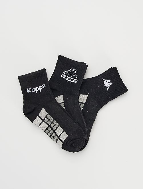 Pack de 3 calcetines tobilleros 'Kappa'                                         negro 

