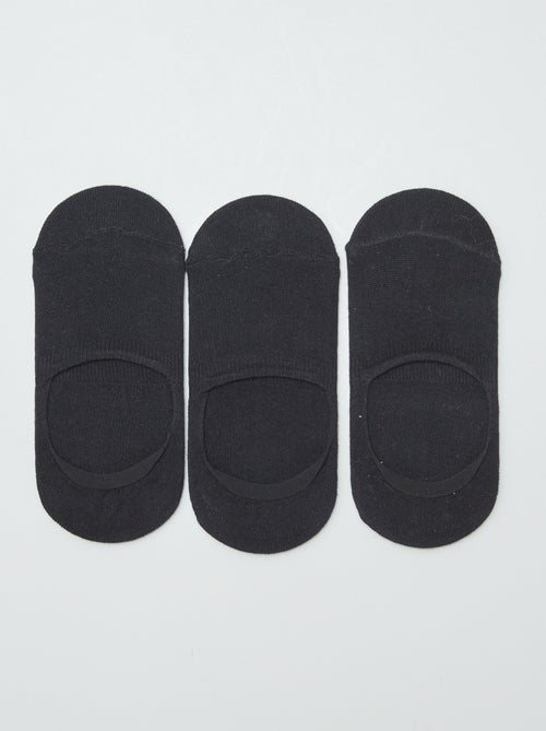 Pack de 3 calcetines tobilleros lisos - Kiabi