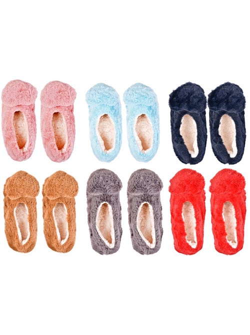 Pack de 3 Calcetines y Pantuflas Mujer Térmicas Antideslizantes - Kiabi