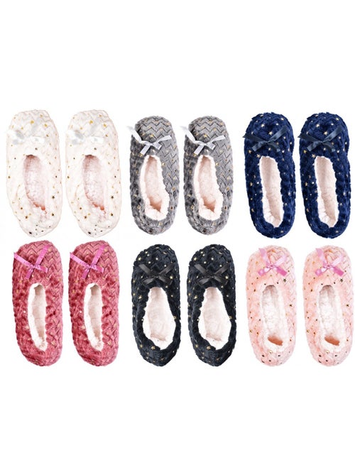 Pack de 3 Calcetines y Pantuflas Mujer Térmicas Antideslizantes - Kiabi