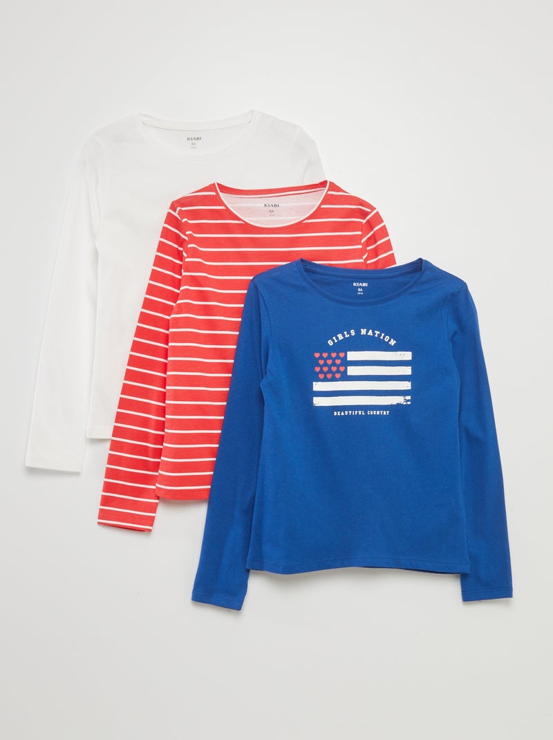 Pack de 3 camisetas - 3 piezas AZUL - Kiabi