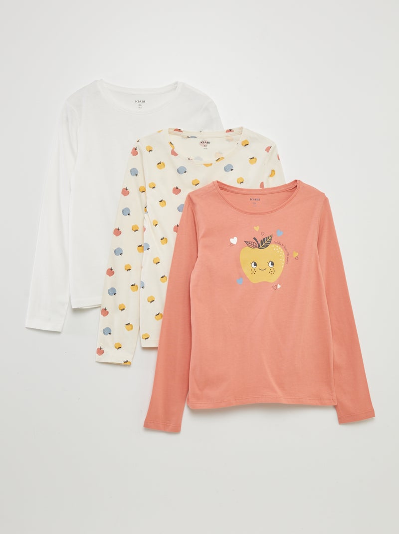 Pack de 3 camisetas - 3 piezas ROSA - Kiabi