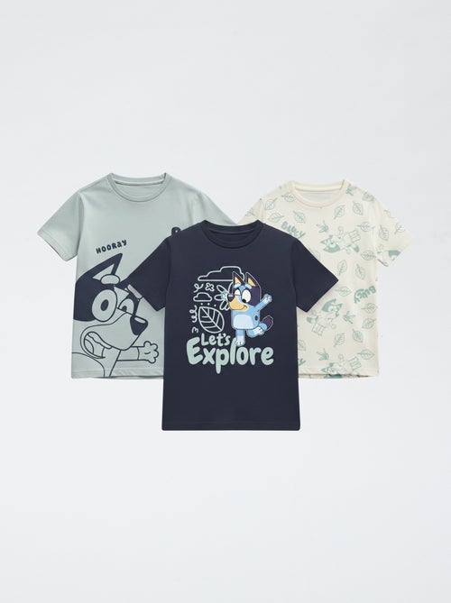 Pack de 3 camisetas 'Bluey' de manga corta en algodón - Kiabi