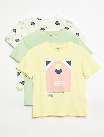 Pack de 3 camisetas de algodón