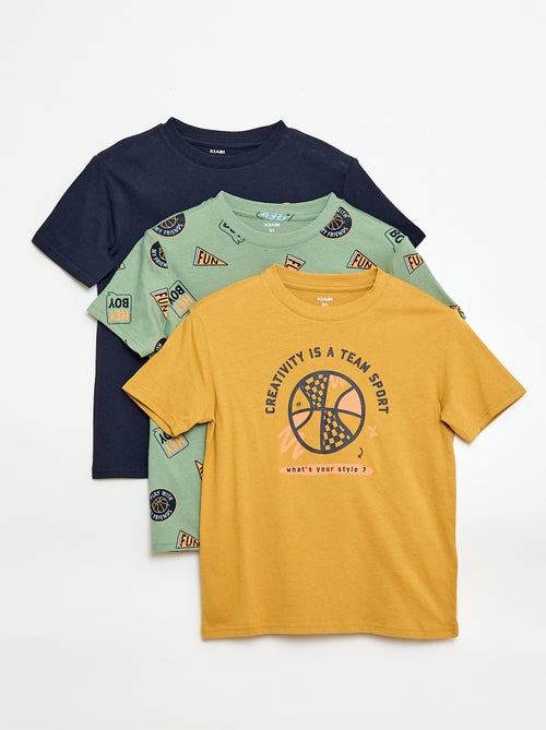 Pack de 3 camisetas de algodón - Kiabi