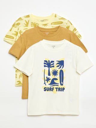 pack de 3 camisetas de algodón