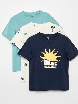 Pack de 3 camisetas de algodón