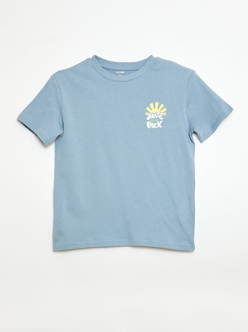 Pack de 3 camisetas de algodón Azul - Kiabi