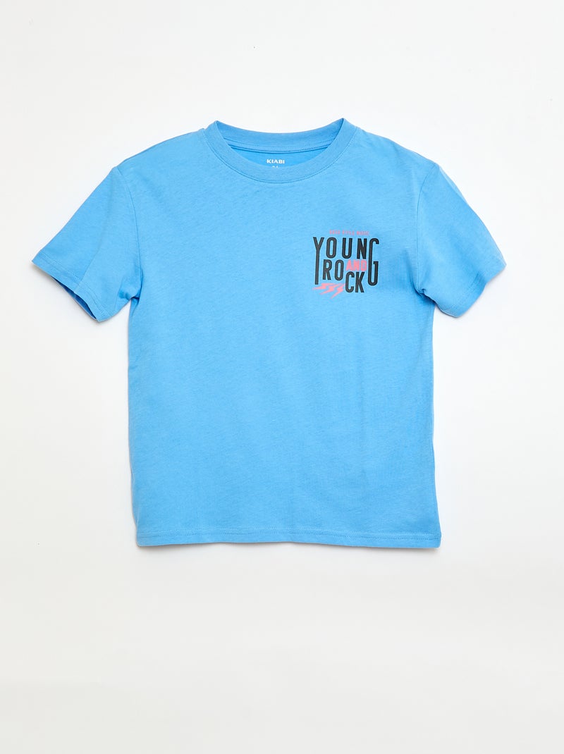 Pack de 3 camisetas de algodón Azul - Kiabi