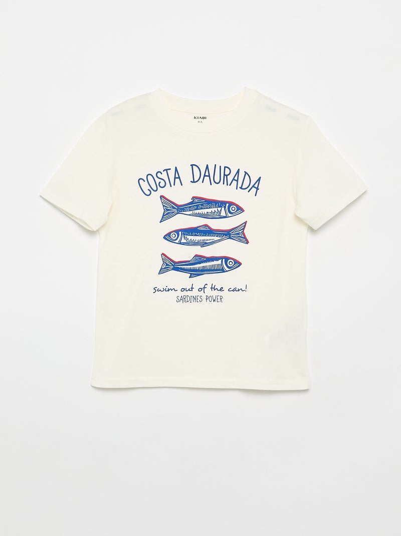 Pack de 3 camisetas de algodón Blanco - Kiabi