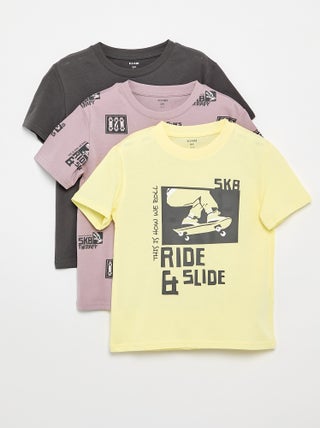 Pack de 3 camisetas de algodón