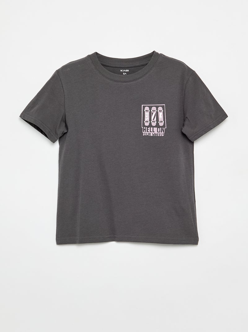 Pack de 3 camisetas de algodón Gris - Kiabi