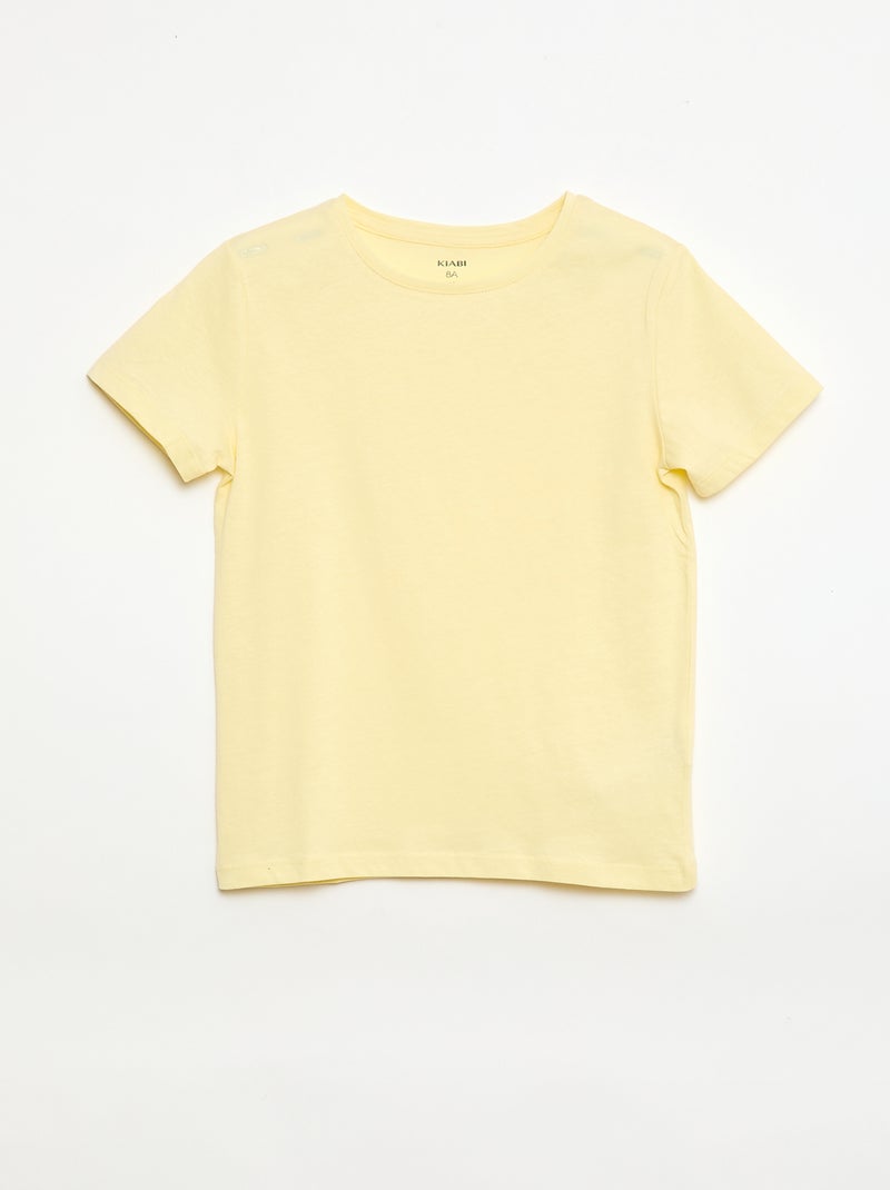 Pack de 3 camisetas de manga corta Amarillo - Kiabi