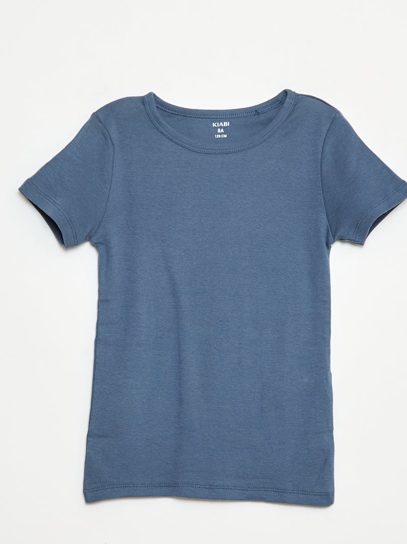 Pack de 3 camisetas de manga corta Azul - Kiabi