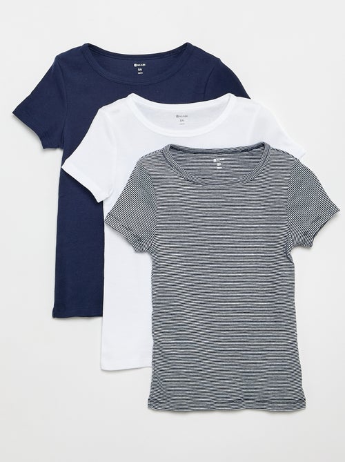 Pack de 3 camisetas de manga corta - Kiabi